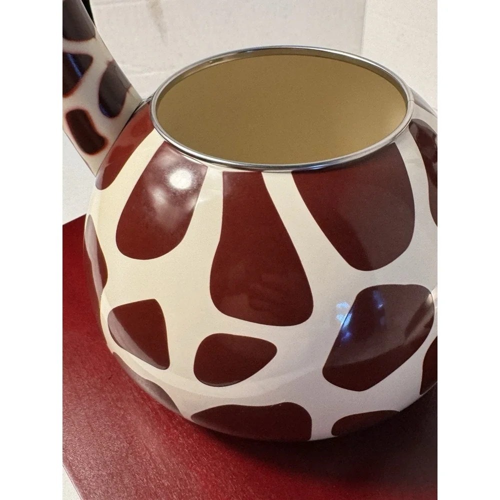 Supreme Housewares Giraffe Whistling  Enamel On Steel Teapot Tea Kettle